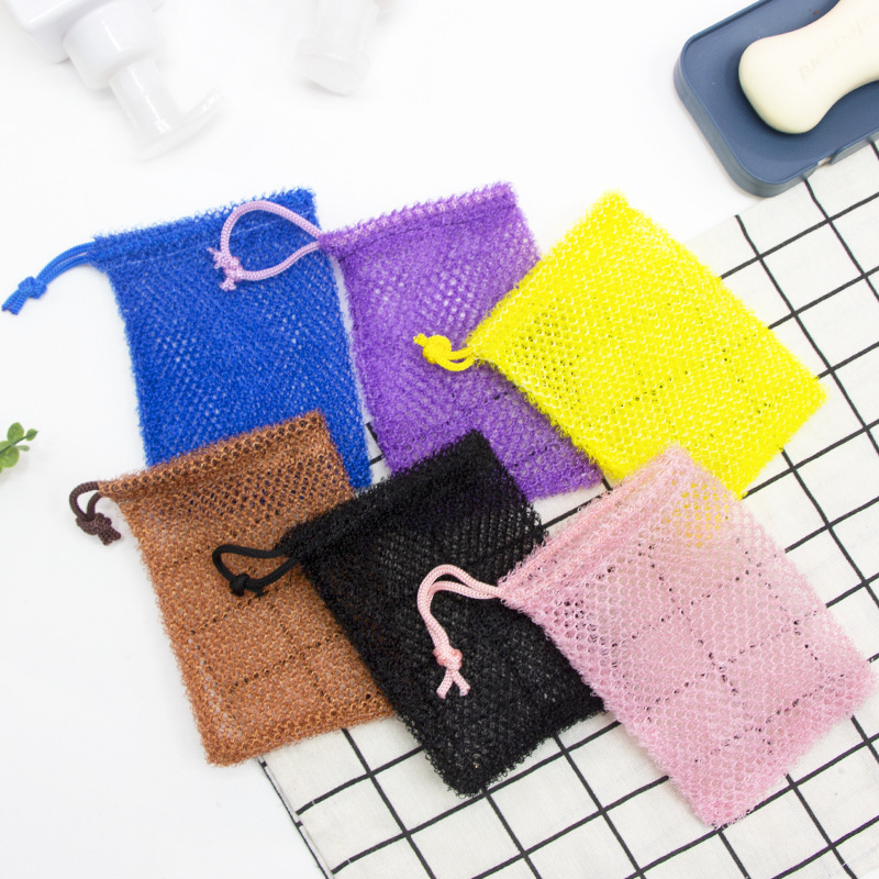 Африканский мешок для мыла с сеткой, ручная работа, для хранения мыла, специальная сетка для мытья и удаления пятен