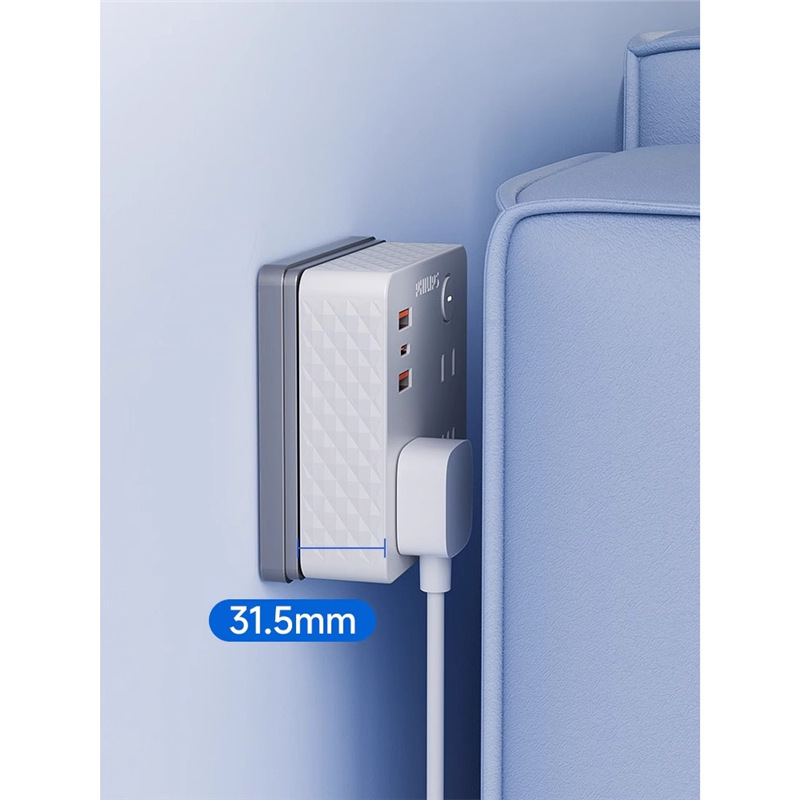 Philips USB Socket Converter Plug Multi-Functional Household Wall Wireless Plug-In Panel One to Multi-Hole