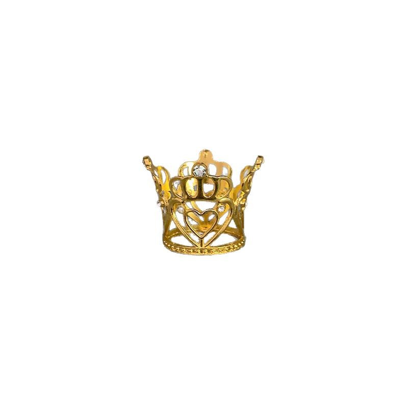Amazon Headwear Accessories New Alloy Double Love Small Crown Children's Holiday Crown Birthday Cake Decoration