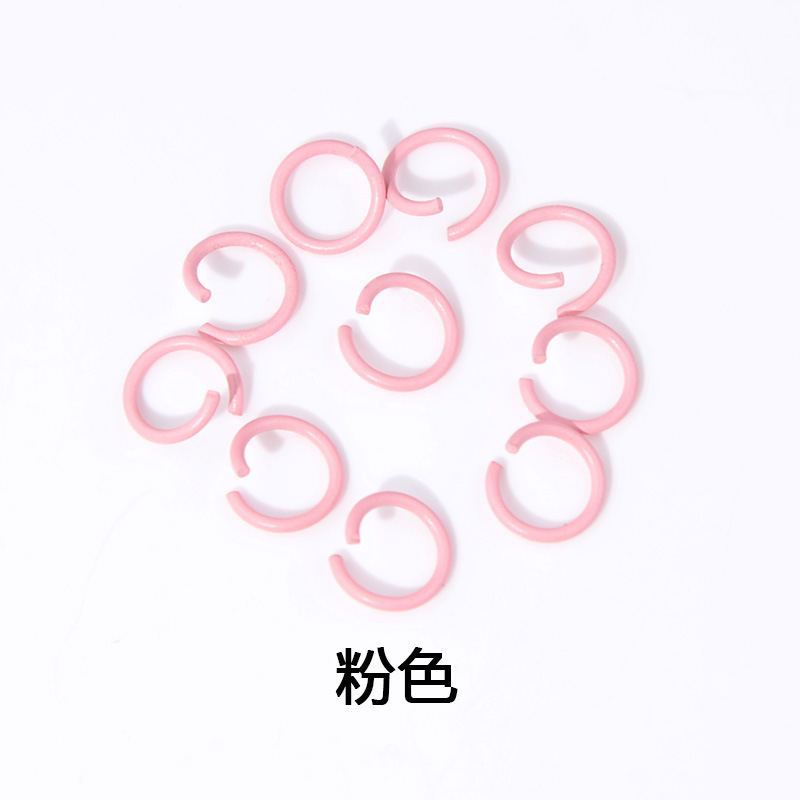 DIY Jewelry Accessories 1.2*10mm Metal Colorful Paint Single Ring Connecting Ring with Handmade Hanging Ring Open Ring