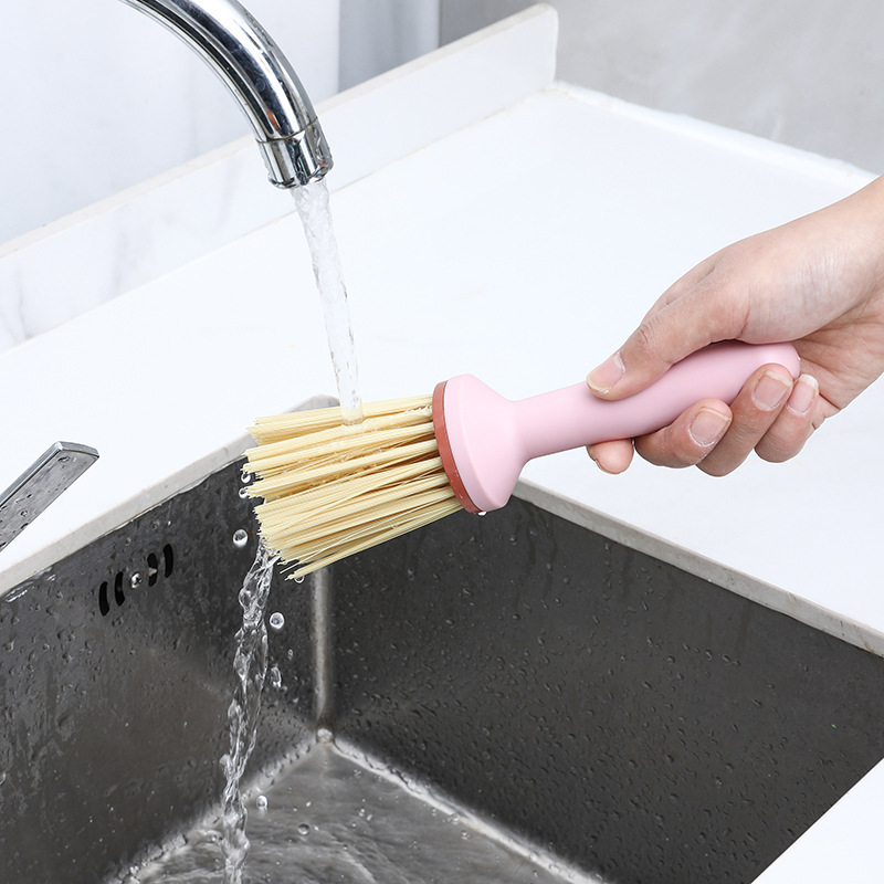 Household Pot Washing Brush, Long-Handled Pot Brush, Lazy Kitchen Pot Scrubber, Dishwashing, Stain Removal, Cleaning Brush That Doesn'T Damage Pots