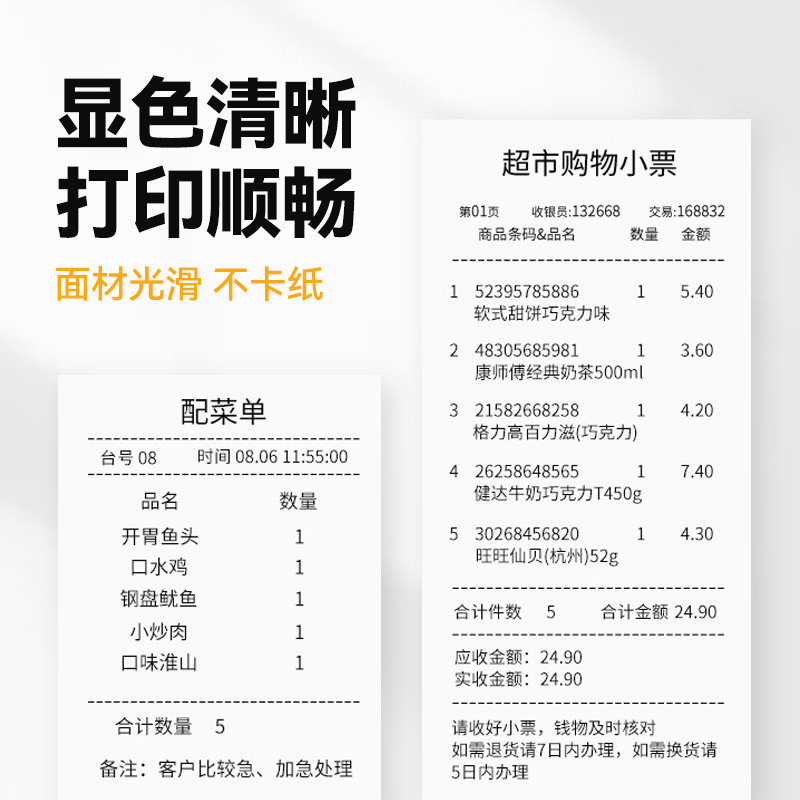 Shangyue Cash Register Paper Customized Logo Printing 57X50 Colorful Pattern Receipt Paper Atm Slip Paper Thermal Cash Register Paper