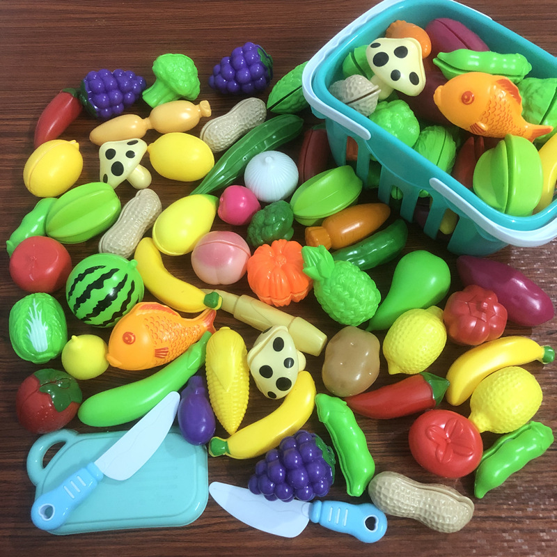 Children's Simulation Fruit and Vegetable Model Qixile Toy Set Kindergarten Baby Early Education Educational Enlightenment Cognition