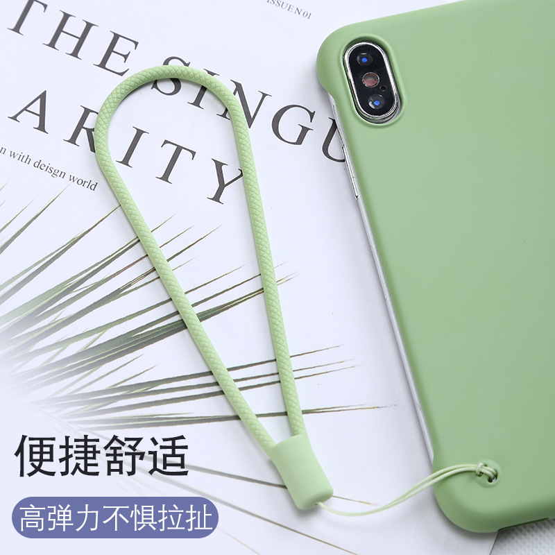 Braided Silicone Phone Lanyard, Short Twist Wrist Strap, Hand Warmer, Hydration Device, Small Fan, Water Bottle Lanyard