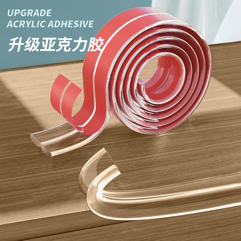 Pvc Transparent Anti-Collision Strips Invisible Corner Children's Corner Protector Strips Thickeneded Edge Strips Anti-Collision Protection Strips Soft Bag