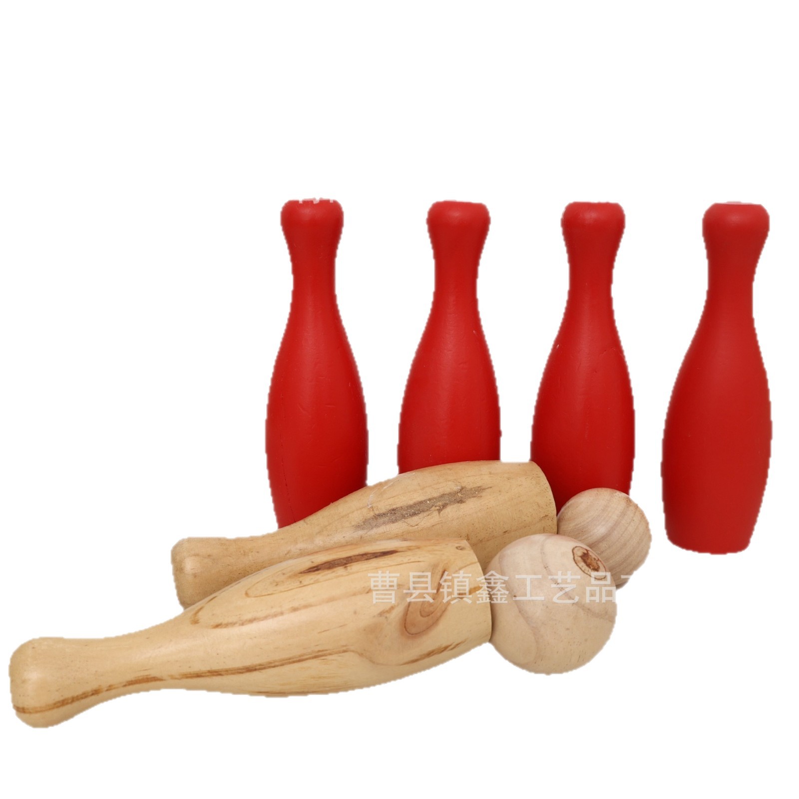 Cross-Border Wooden Children's Bowling Toys Indoor Parent-Child Interactive Bowling Wooden Outdoor Sports Toys