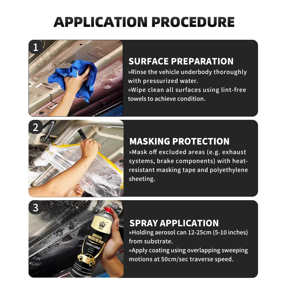 English 700ml Car Chassis Armor Self-Spraying Chassis Anti-Corrosion and Anti-Rust Paint Sound Insulation Glue Car Anti-Shock and Anti-Collision Glue