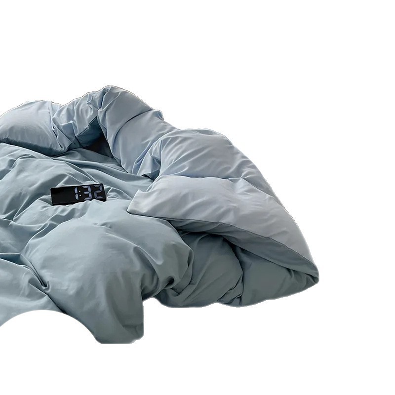 Ins Four-Piece Bed Bed Sheets Quilt Cover Skin-Friendly, Soft and Washable Machine Washable Student Dormitory Single Three-Piece Set Four-Piece Set