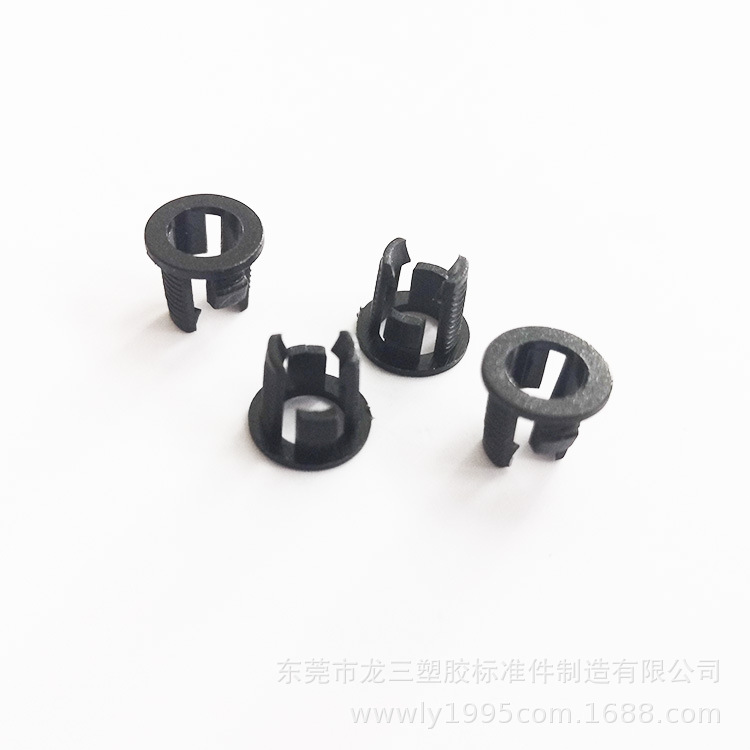 Dragon three plastic supply LED5-1 lamp holder nylon isolation column PC board spacer long and short buckle Black