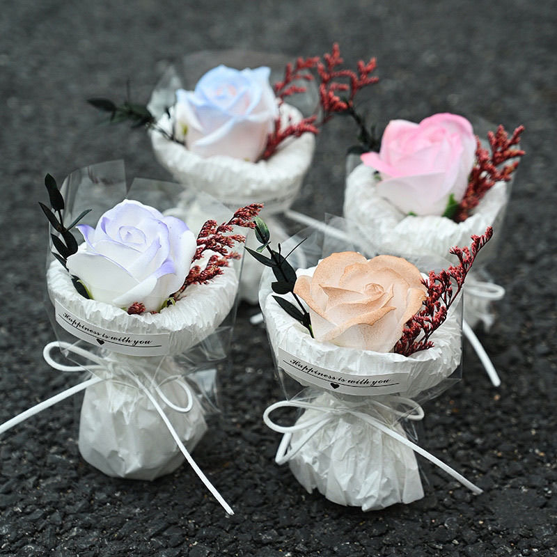 Mini Flap Pocket Pants Meeting Small Bouquet Rose Immortal Flower Artificial Flower Souvenir Birthday Gift Chinese Valentine's Day Gift