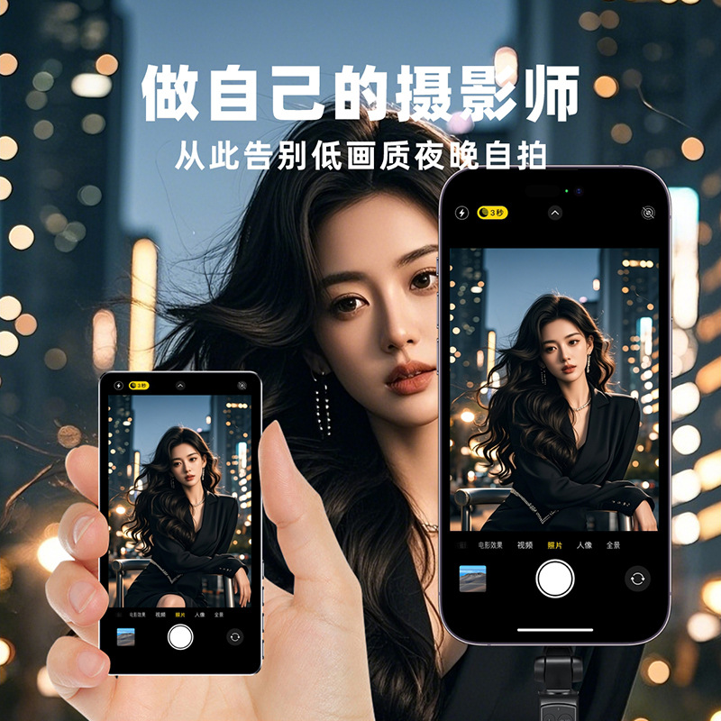 Mobile Phone Selfie Wireless Screen Splitter Rear Split Screen Live Broadcast Selfie Mobile Phone Magnetic Rear Selfie Screen Projector