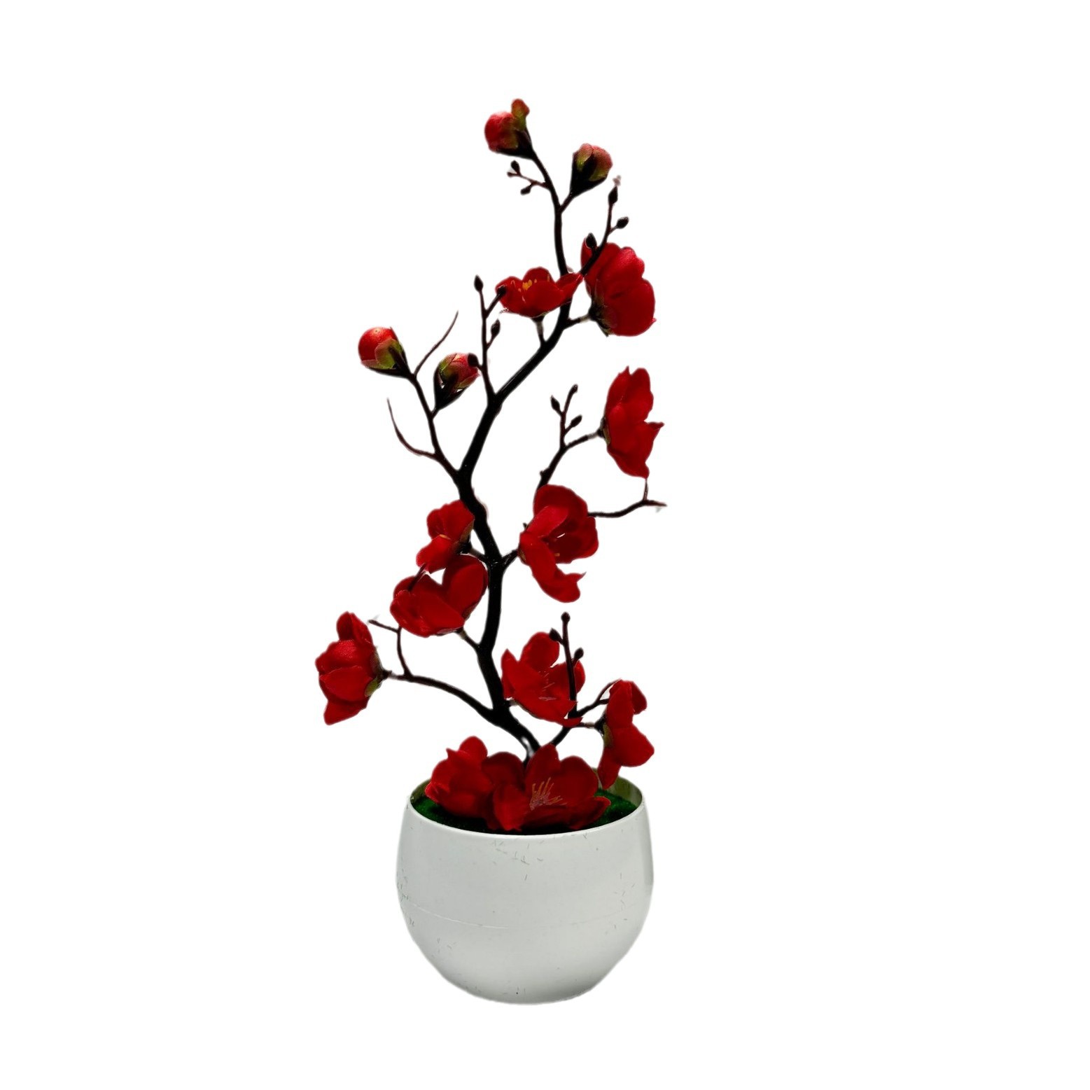 Cross-Border Temu Hot Selling Artificial Flower Small Wintersweet Potted Home Soft Decoration Ornaments Plum Blossom Bonsai Artificial Artificial Flower