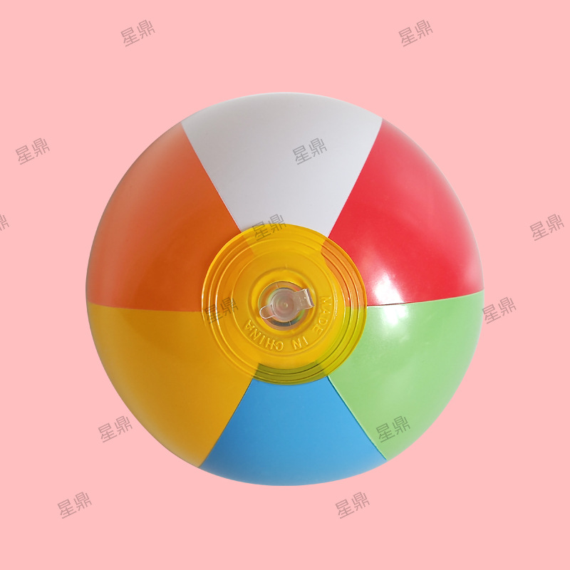 Cross-Border Spot Amazon Inflatable Six-Color Ball Children's Water Toy Ball Advertising Ball Colorful Ball Mini Beach Ball