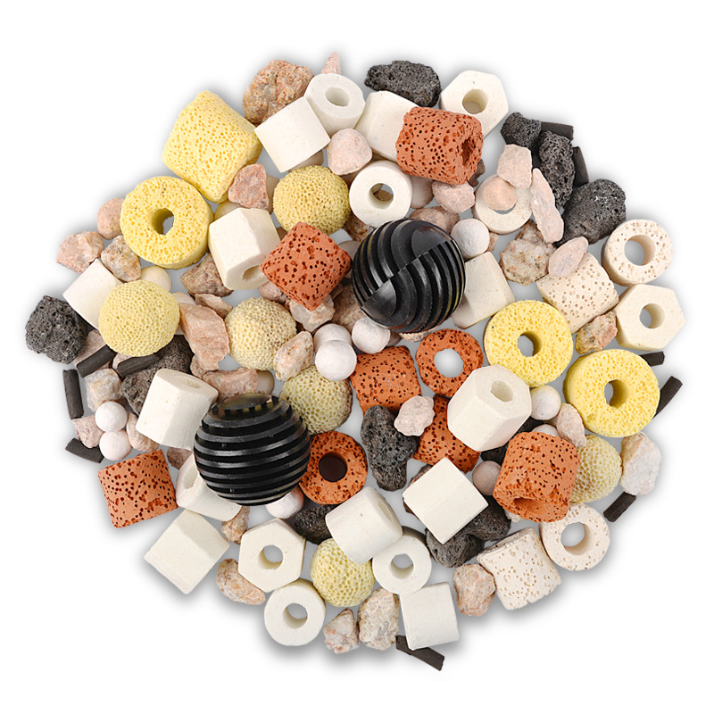Fish tank filter material filter material bacterial House turtle tank water purification filter material family portrait ten in one biochemical ball ceramic ring