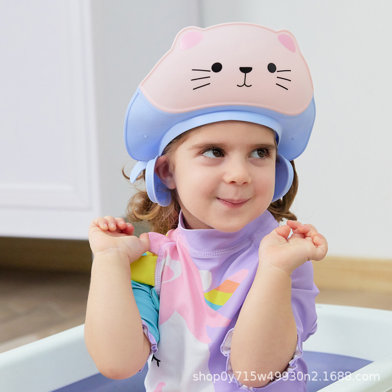 Шапочка для душа TT cat, регулируемая, защита ушей