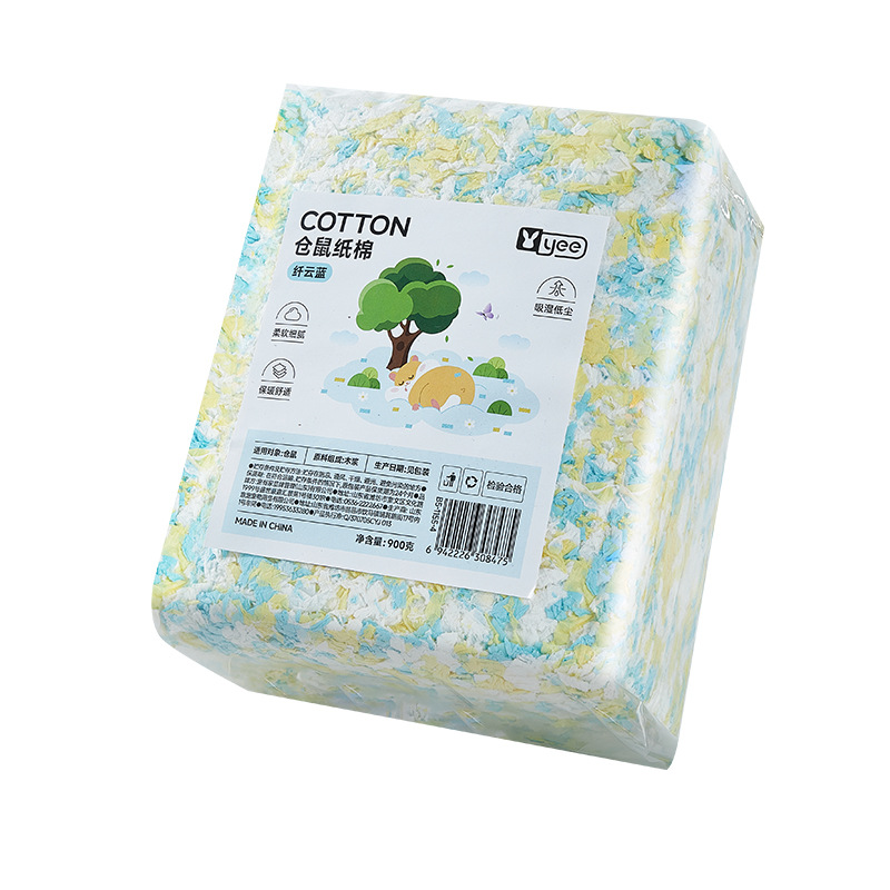 Yee Hamster Large Packaging Paper Cotton Low-Dust Paper Shavings Golden Hamster Autumn and Winter Warm Bedding Absorbent Deodorizing Wood Shavings Supplies