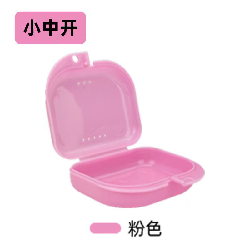 Factory wholesale plastic denture box denture dust-free storage box holder storage box sealed tight with lock hook box