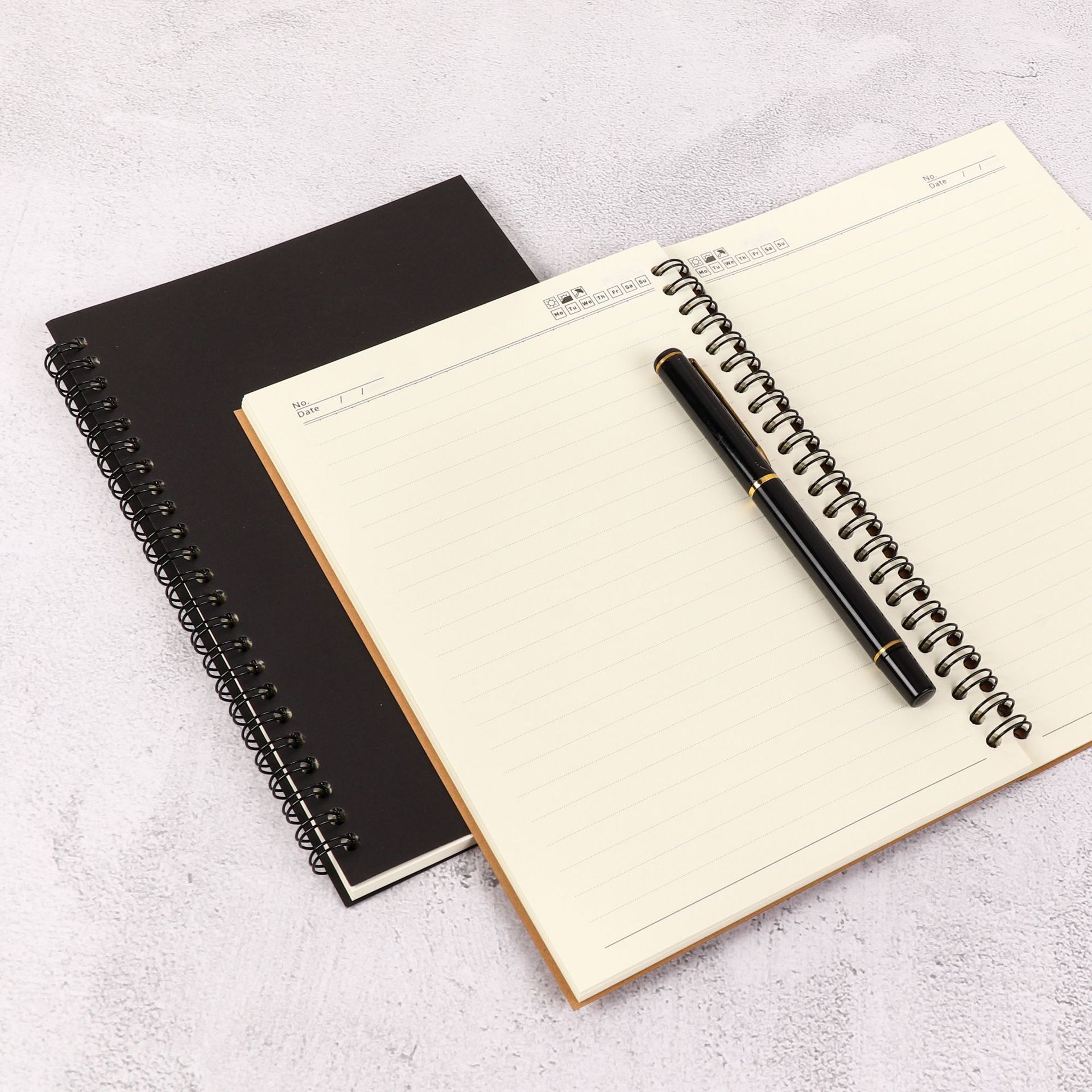 Custom B5 coil notebook A5 homework exercise book business cowhide spiral notepad custom printed logo