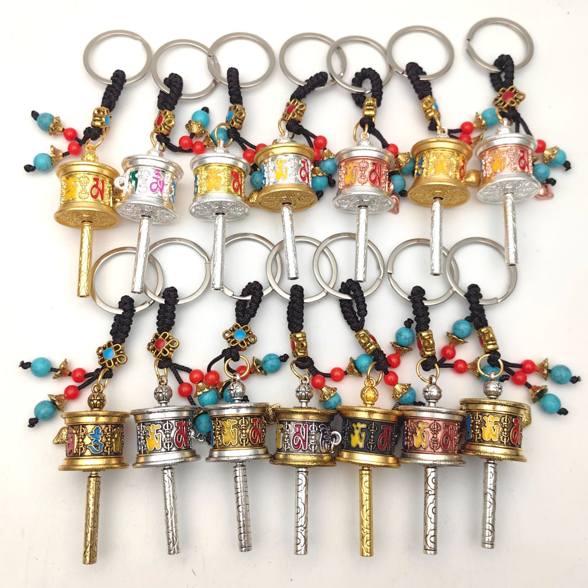 Ключница с молитвенным колесом Xizang, шестизначный мантра, оптовая бижутерия