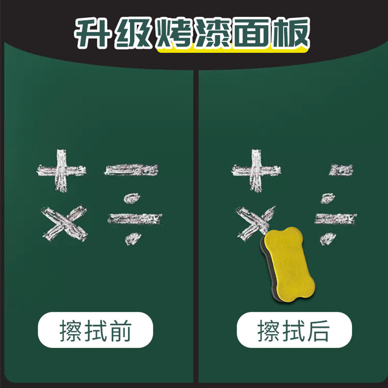 Grid Blackboard Stickers for Home Use, Small Blackboard for Children, Double-Sided Chalkboard for Teachers' Teaching and Handwriting Practice, Green Board Blackboard Chalk