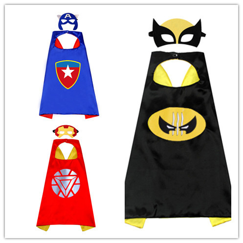 Плащ на Хэллоуин для детей, супергеройский плащ, двойной слой, одежда серии Marvel, костюм для выступлений