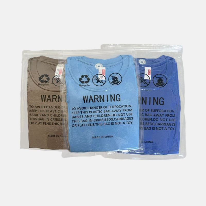 Amazon Warning Clothing Vacuum Bag Clothing Compression Bag Sealed Thickened Double Zipper down Jacket Storage Bag