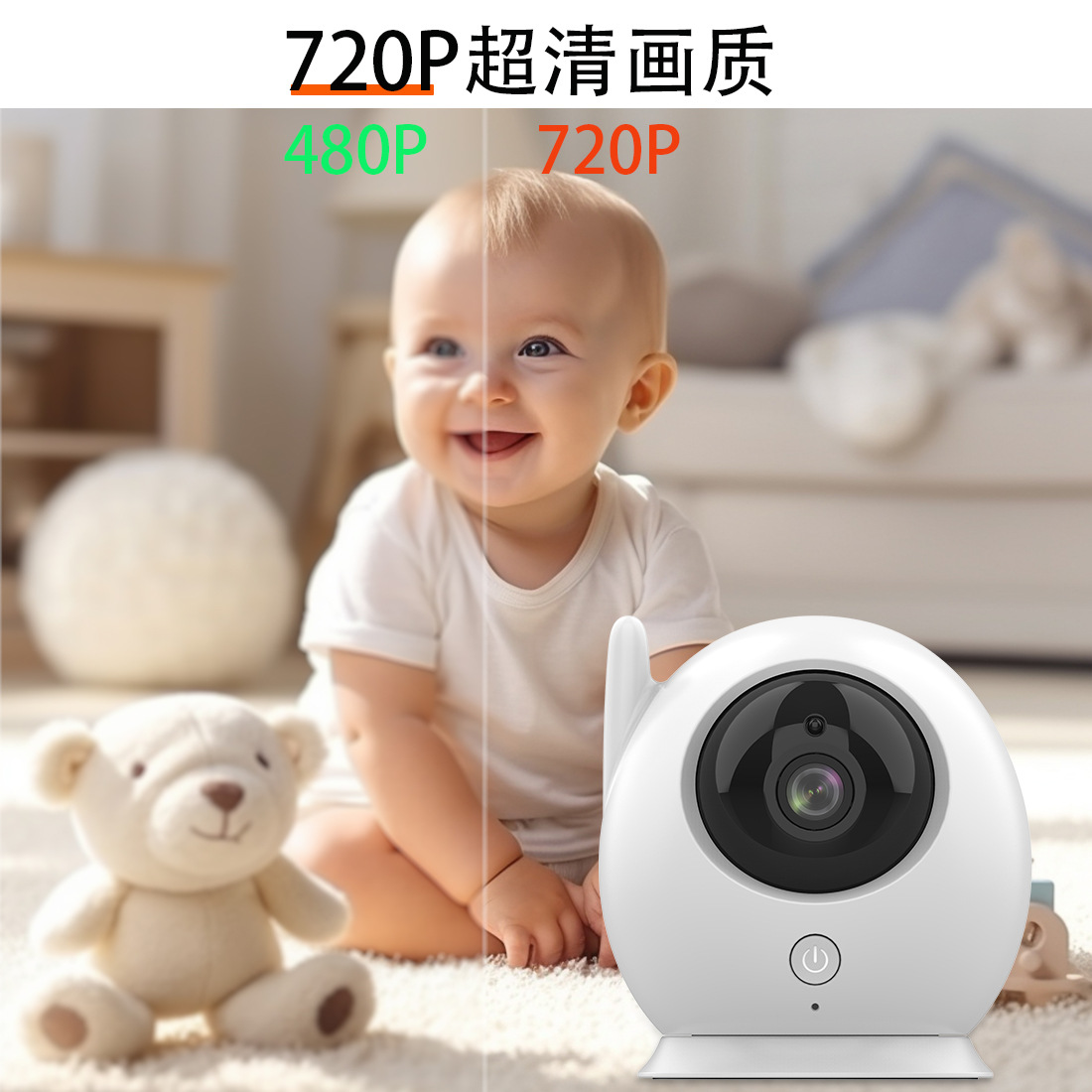 in stock wholesale 720P HD 4.3 inch 2.4G wireless crying reminder baby monitor baby monitor