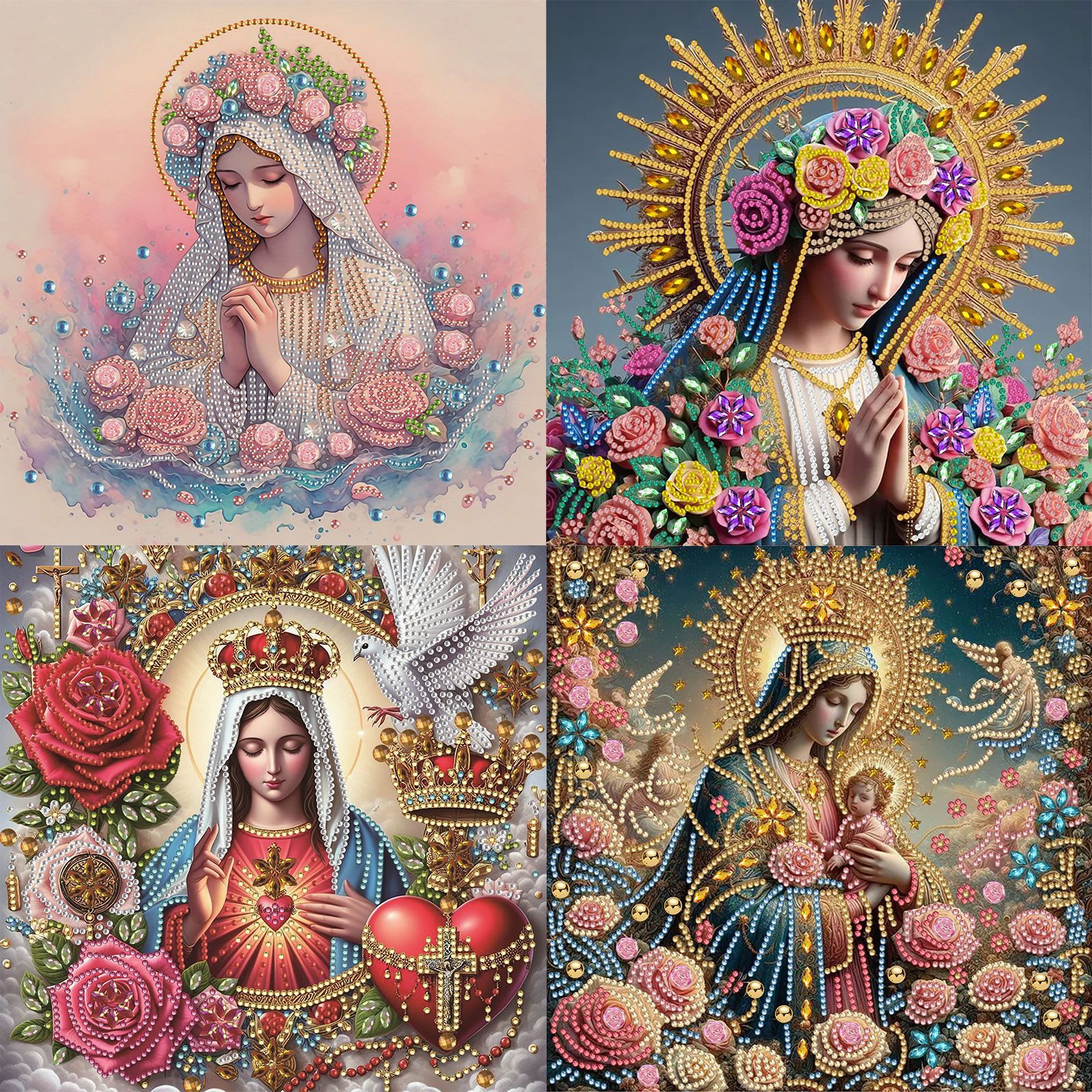 Customized Cross-Border Diamond Painting Handmade DIY Dot Diamond 5D Special-Shaped Diamond Diamond Sticker Mosaic Gem Embroidery Cross Stitch