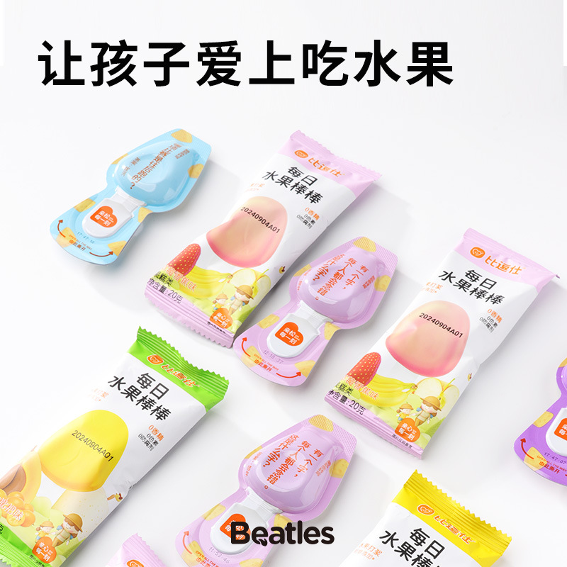 Bidushi Daily Fruit Sticks 100% Original Fruit Juice Fruit Pulp Children's Casual Snacks Strawberry Banana Flavor