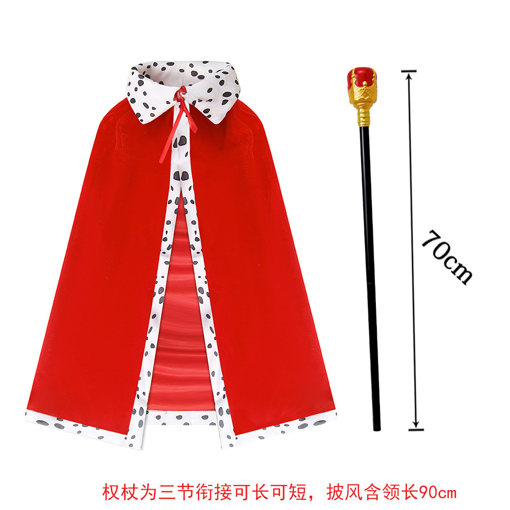 Children's Halloween King adult cloak Prince Princess cloak European festival masquerade performance clothing