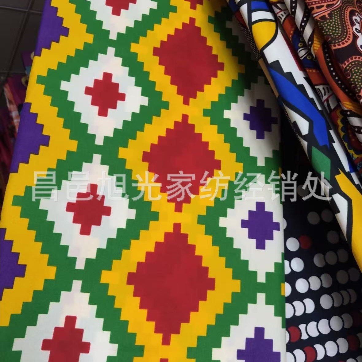 African Cotton Wax Print Fabric 24 24 40 40 Embossed Calendered High-End Variety Hot Stamping Diamond Campaign Fabric