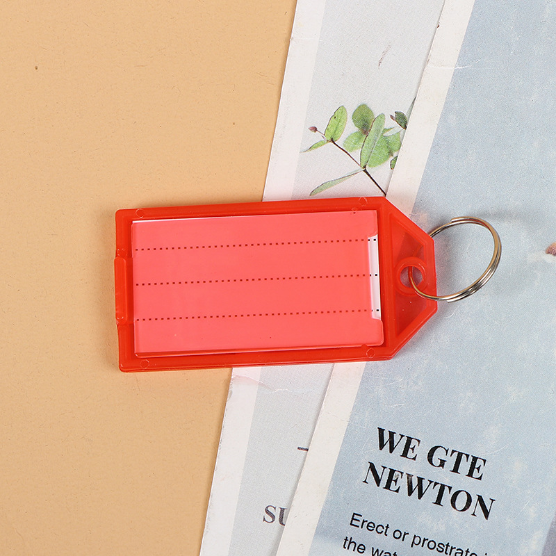 Transparent Key Tag Colorful Plastic Keychain Hotel Classification Tag Luggage Label Mark Hotel Hotel Tag