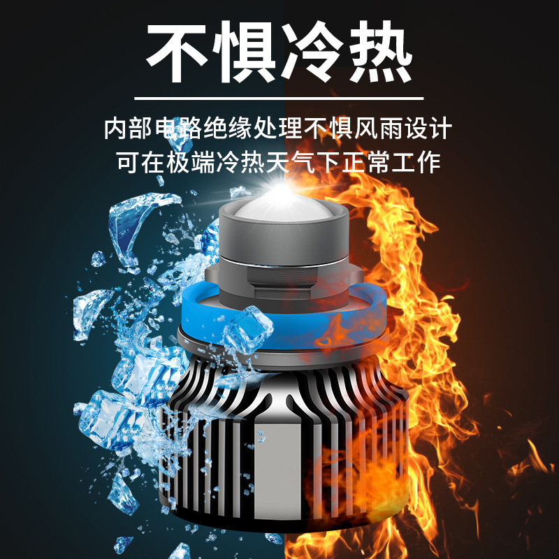 Factory cross-border for automotive LED lens two-color fog lamp H7 9005 9006 H11 integrated non-destructive installation