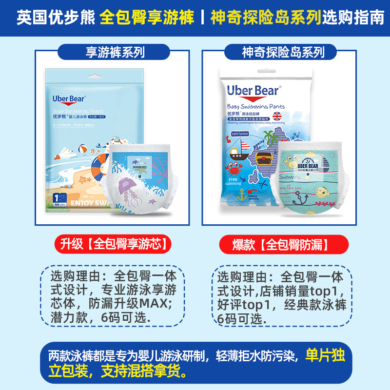 Uber bear \swimming diapers \baby disposable waterproof pull-up pants factory wholesale baby swimming pants diapers
