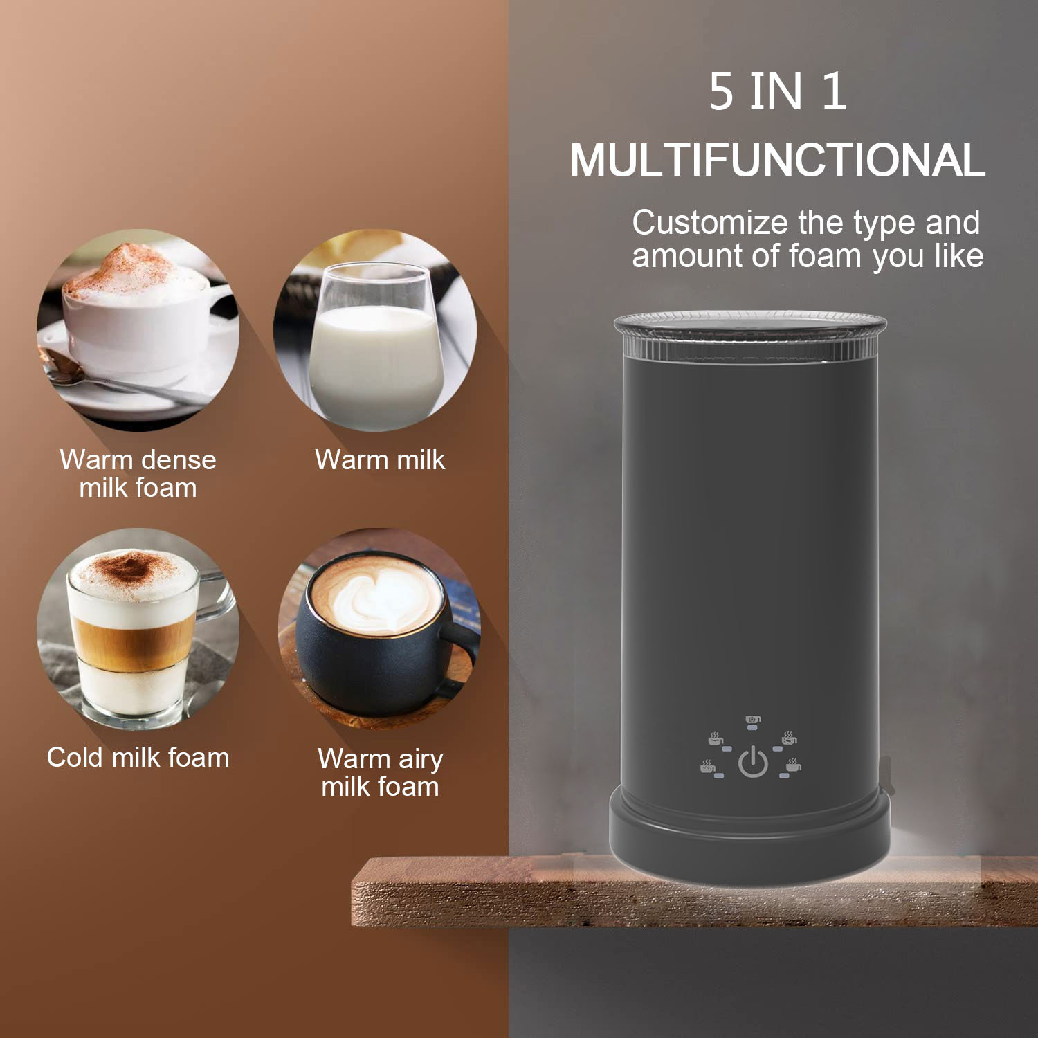 New cross-border five function milk bubble machine coffee milk bubble machine