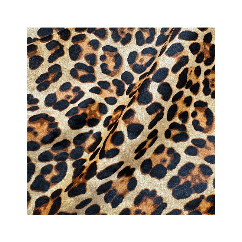 Origin Genuine Horse Fur Brown Leopard Print Cowhide Top Layer Leopard Spot Cowhide Wholesale for Bags, Shoes, and Clothing