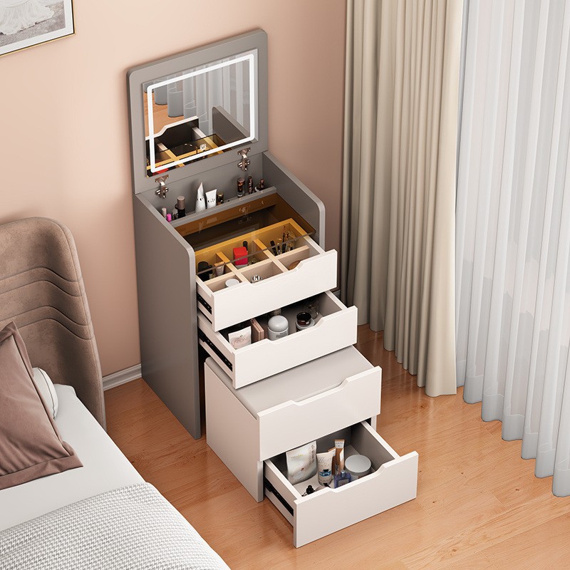 Туалетный столик в кремовом стиле, современный простой многофункциональный, откидной, для ультра-малой квартиры
