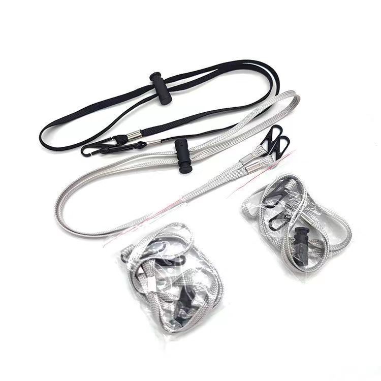 Hat Windproof Rope Adjustable Fisherman Hat Lanyard Unisex Elastic Nylon Rope Individually Packaged Wear-Resistant Hat Rope