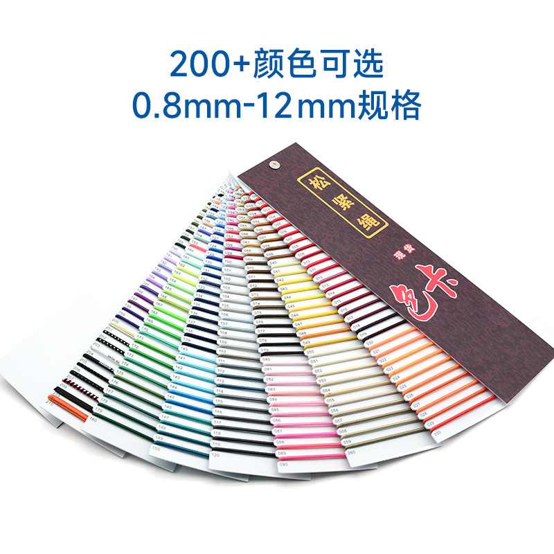 High-Elasticity and Wear-Resistant Round Elastic Cord, Colorful Elastic Latex Thread, Clothing and Home Textile Accessories, Rubber Band, High-Strength Elastic Cord