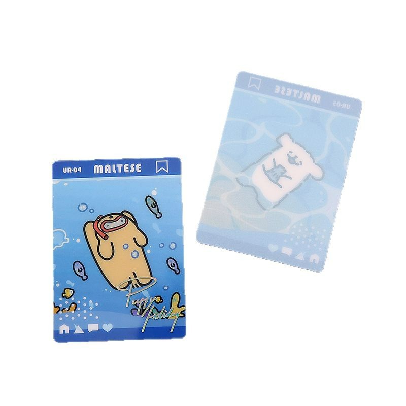 Factory straight hair cartoon cartoon line puppy small card pvc cartoon small card custom acrylic card DIY wholesale