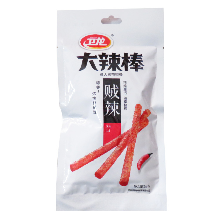 Weilong spicy strip 106g size gluten large gluten size spicy stick bulk small gluten leisure campus snack full box