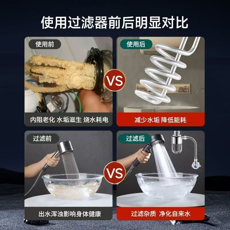 Water Heater Pre-Filter Household Tap Water Washing Machine Filter Water Inlet Electric Water Heater Water Purifier Descaler