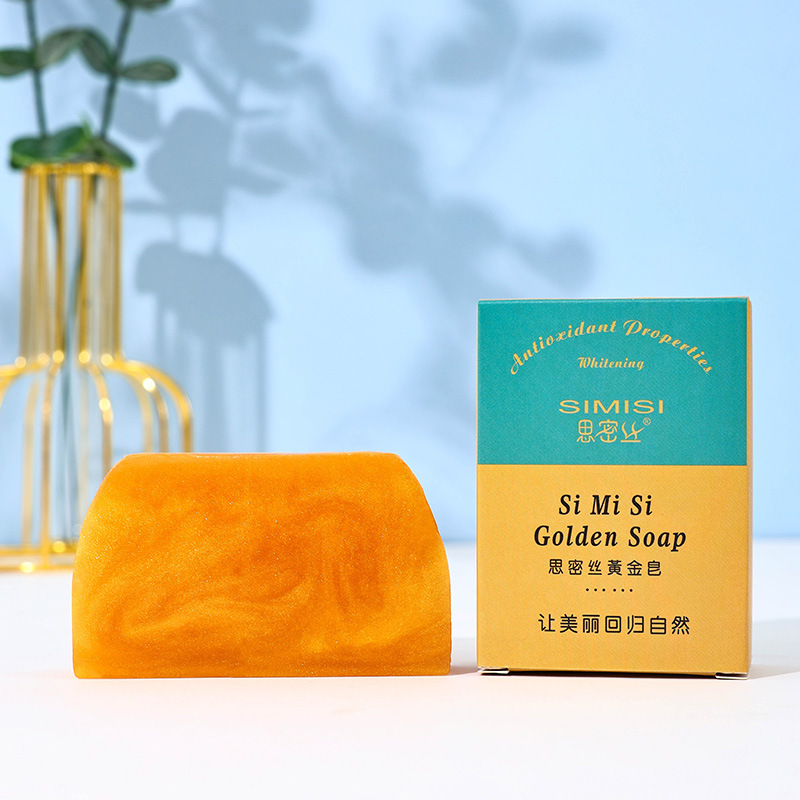 [Simi Silk] Золотое мыло Мыло с золотым порошком Очищающее мыло Трапециевидное ручное мыло с ароматом 80Г 100Г