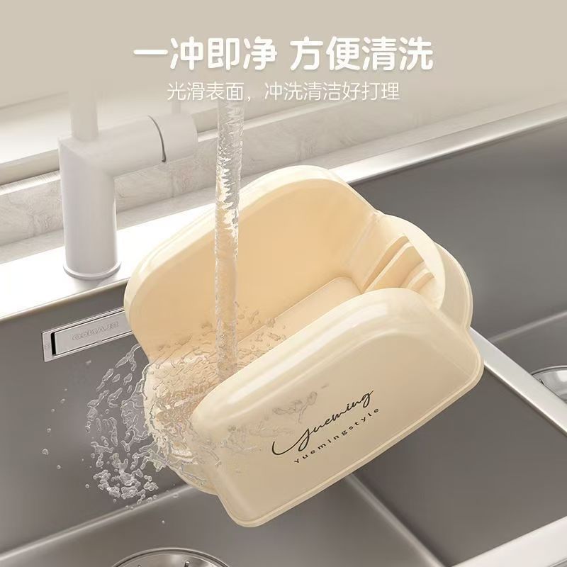 Cream Style Table Top Pot Lid Storage Rack Household Kitchen Multi-Function Storage Rack for Stowable Cuisine Board and Pot Shovel Bracket