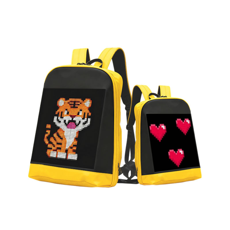 Large Screen Led Backpack Cross-Border Large and Small Size Advertising Outdoor Travel Expression Personalized Led Backpack High Brightness Full Color