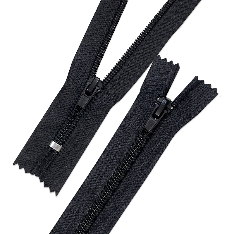 No. 5 Nylon Closed Tail Zipper Clothing Luggage Closed Zipper Shoe Black and White Colorful Self-Locking Zipper Spot Wholesale