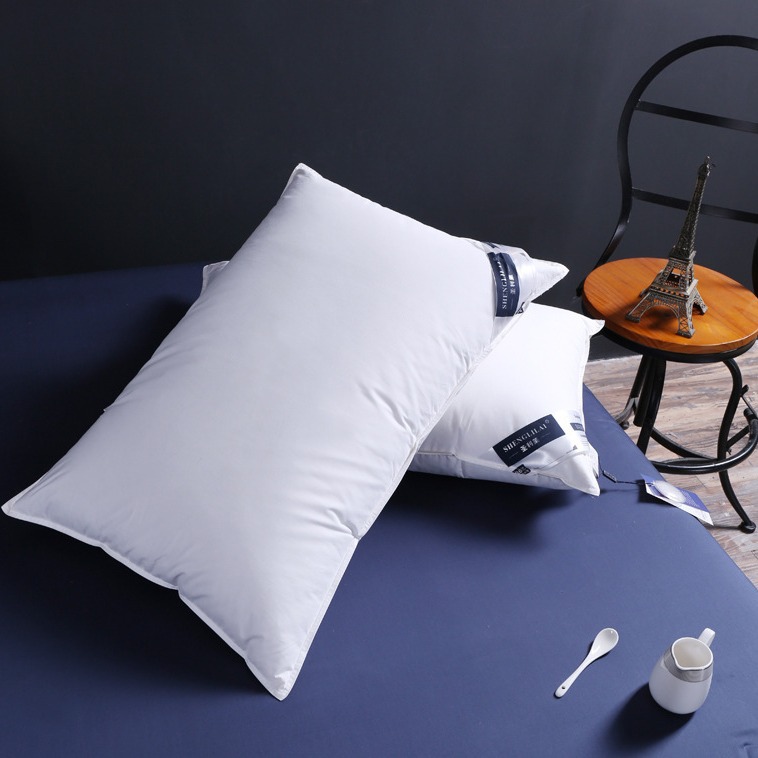 Хлопковая подушка с 95% белого гусиного пуха, специальная хлопковая подушка для пятизвездочного отеля, оптовая продажа