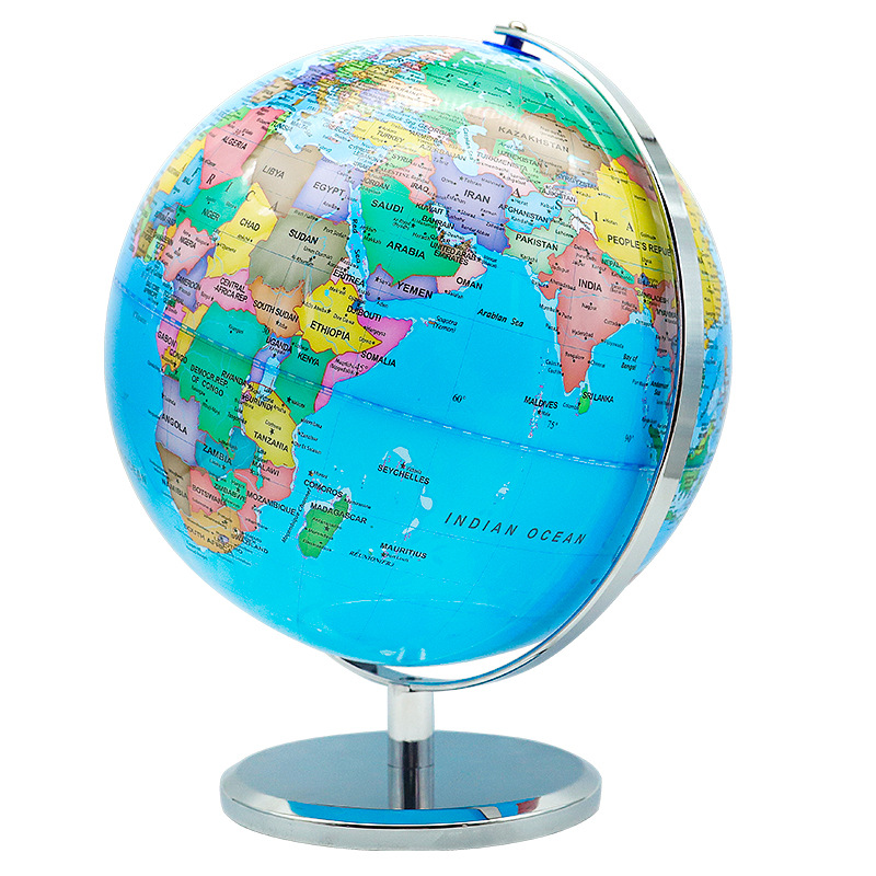 Tianyu 20cm HD Printing Student Teaching Luminous 32cm Children's Ornaments Pure English Globe Wholesale