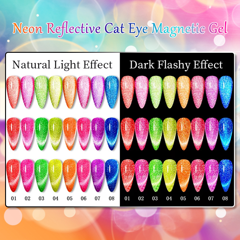 美甲晶石猫眼胶10ml 厂家直供光疗胶甲油胶贴牌定制代加工指甲油