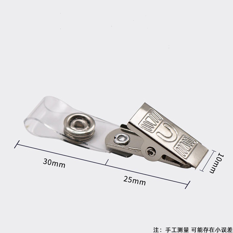 Work Permit Employee Badge Holder Exhibition Factory Brand Clip Iron Clip Card Holder Iron Clip Id Clip Badge Clip